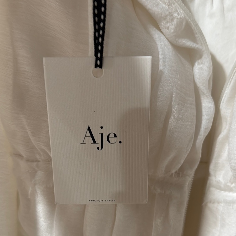 Aje Elegant White Ruffled Dress - Picture 3 of 4